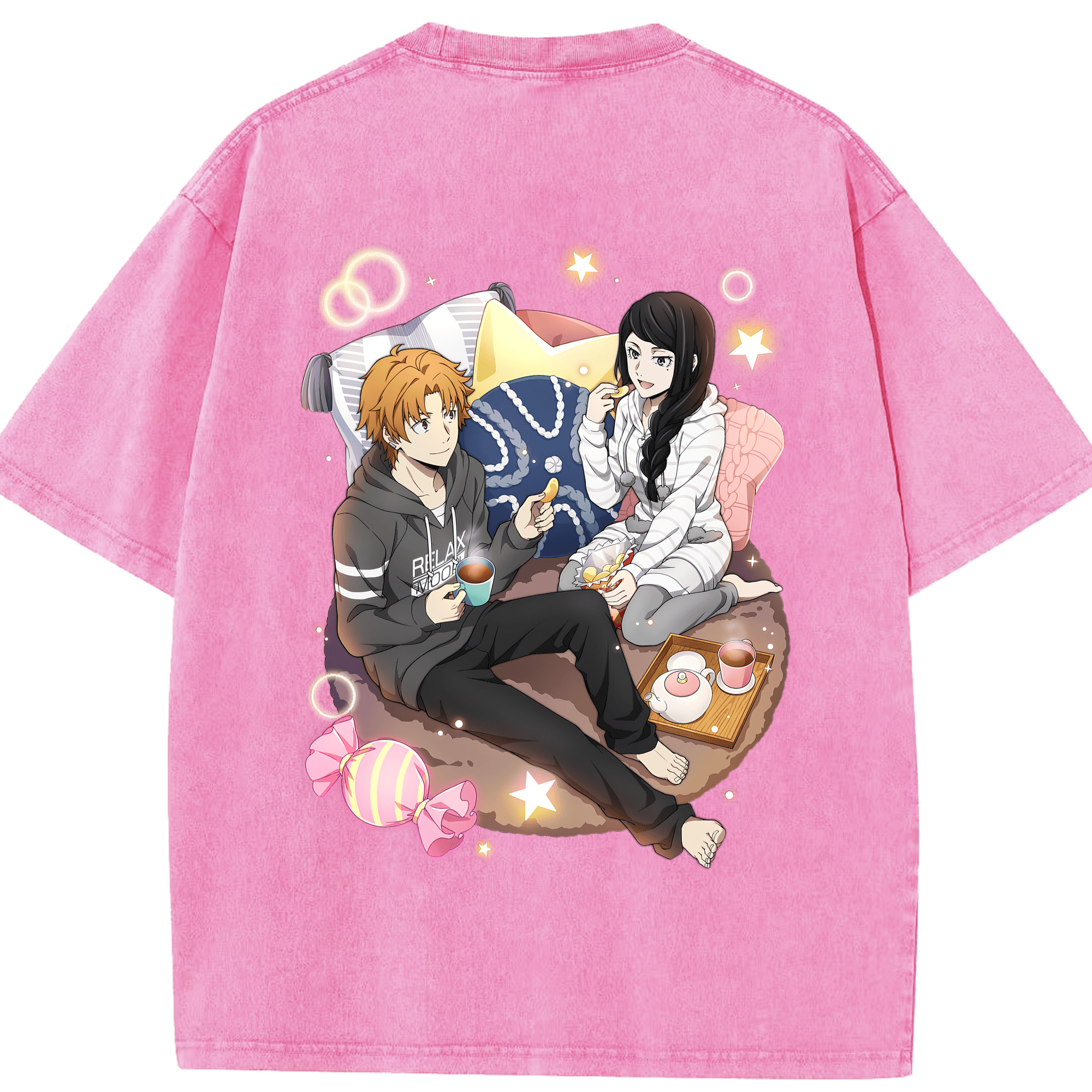 （画像用） 文豪ストレイドッグス Bungo Stray Dogs 綿100% ヴィンテージ風 半袖Tシャツ（背面プリント）
